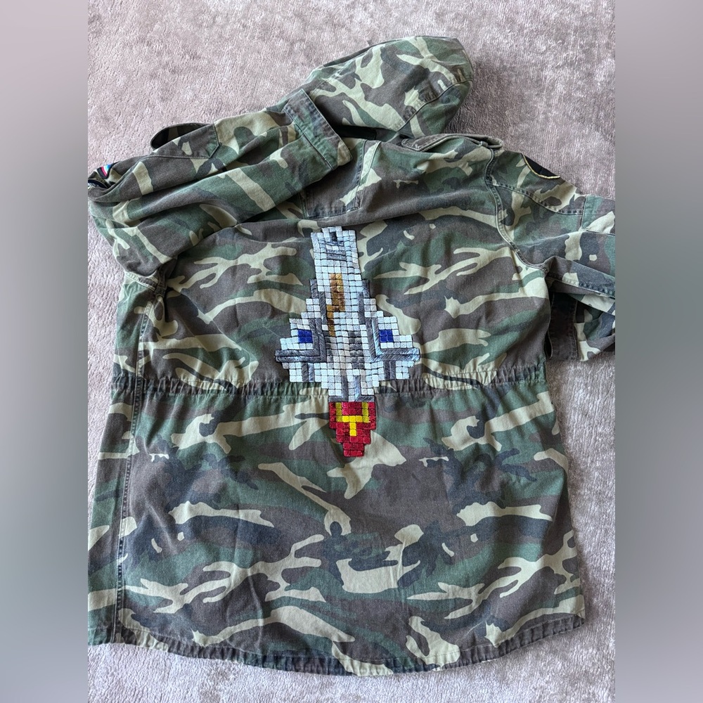 YSL “surf sound” rocket camo parka coat excellent condition - Picture 1 of 4